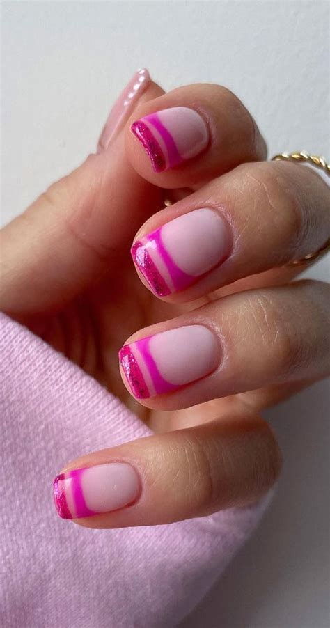 Summer Nail Designs Youll Probably Want To Wear Hot Pink Double Line