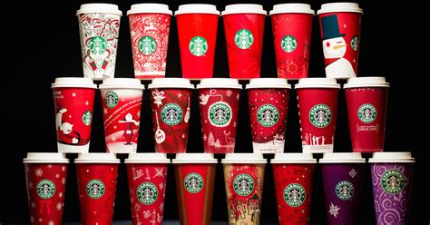 Starbucks Holiday Cups Evolution To 2018 Over The Years