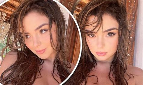 Demi Rose Puts On A Very Busty Display As She Poses Topless And Flaunts Her Newly Dyed Brunette