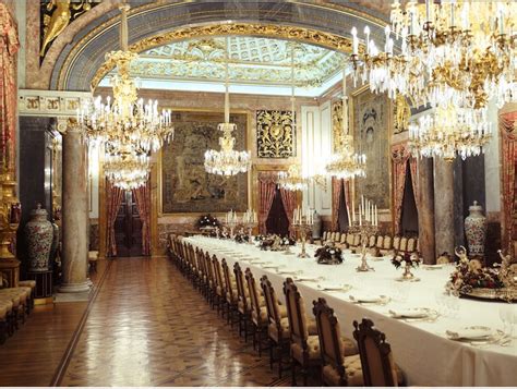 Dining Room Royal Palace Chandelier Painting Dining Hall Royal
