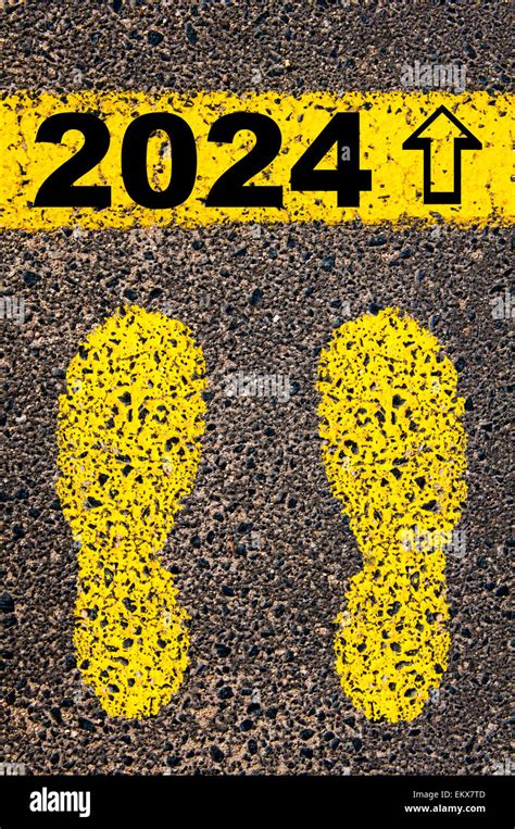 Year 2024 Is Coming Message Arrow Pointing Forward Conceptual Image
