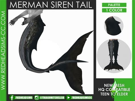 Siren Merman At Redheadsims Sims 4 Updates