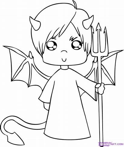 Devil Coloring Pages Halloween Printables