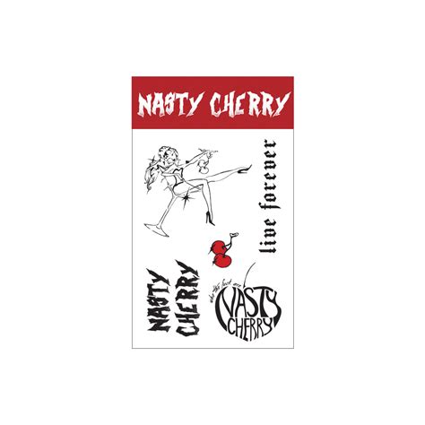 Nasty Cherry Temporary Tattoo Set Nasty Cherry Warner Music