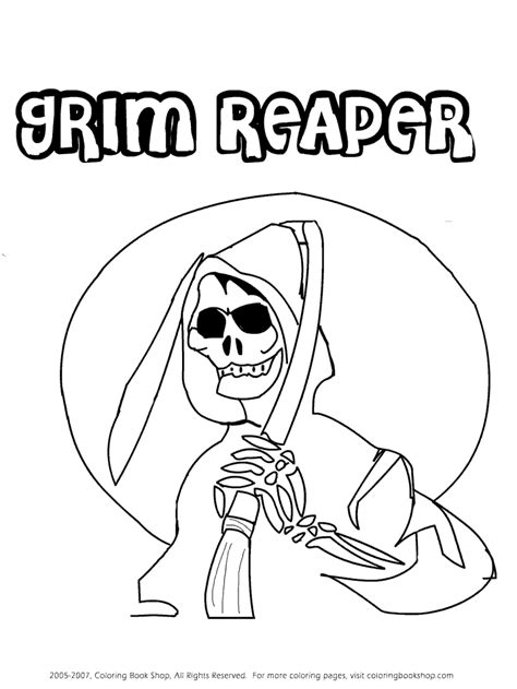 Grim Reaper Coloring Pages Coloring Home