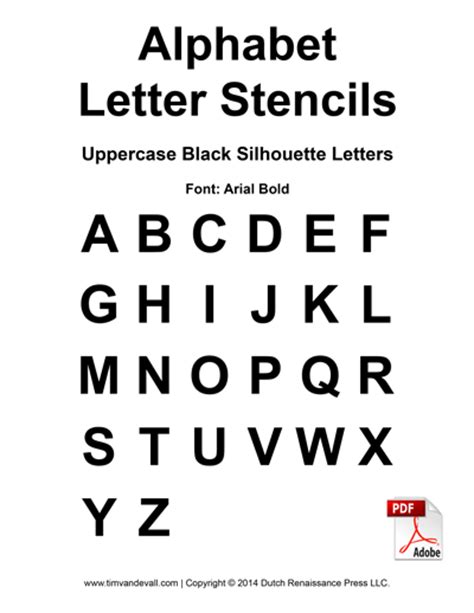 Black Printable Letters