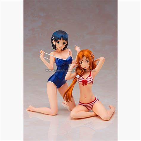 Sword Art Online Extra Edition Asuna Yuuki Bikini Ver And Suguha Kirigaya School Swimsuit