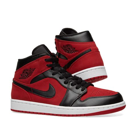 Air Jordan 1 Mid Gym Red Black And White End Us