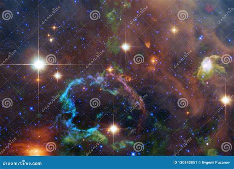 Beautiful Nebula Starfield Cluster Of Stars In Outer Space Stock