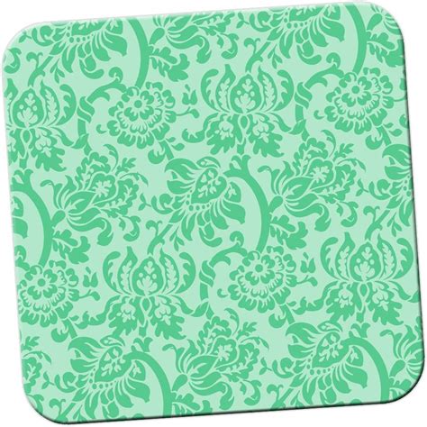 Mint Green Floral Wallpaper Design Coasterpack Of Coasters