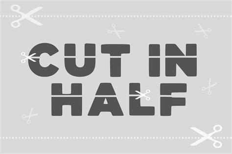 Cut In Half Font By Nn Font Design · Creative Fabrica