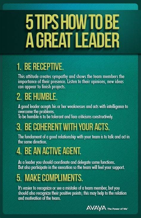 5 tips how to be a great leader leadership skill business leadership leadership development