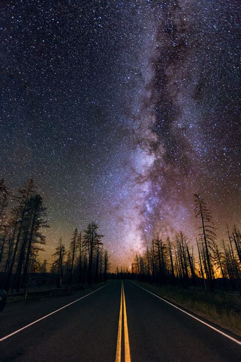 🇺🇸 Starry Road Utah By Wayne Pinkston 500px 🌌 Scenery Night