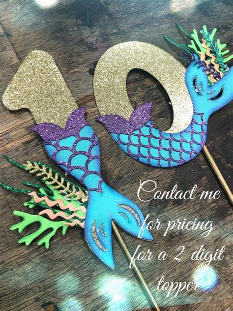 Mermaid cake topper. Mermaid tail cake topper. Under the Sea Birthday