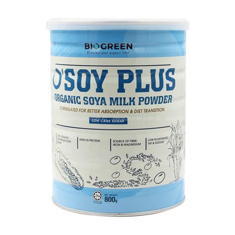 Biogreen Osoy Plus Soy Milk Drink Mix Low Cane Sugar 700g