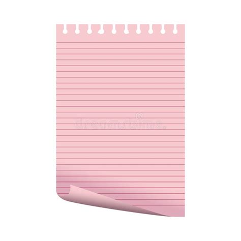 Pink Paper Sheet Note Isolated Icon Stock Vector Illustration Of