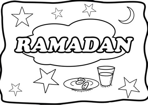 Download Gambar Mewarnai Ramadhan Untuk Anak Semangat Beribadah Di