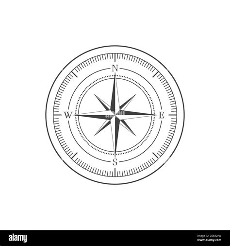 Compass Vector Icon Illustration Design Template Stock Vector Image