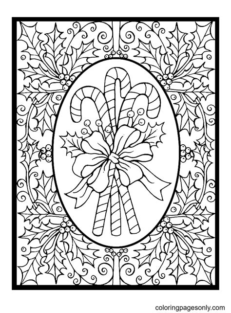 Christmas Candy Canes Free Coloring Page Free Printable Coloring Pages