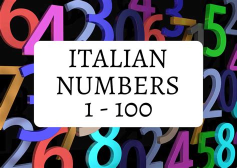 Italian Numbers 1 100 Getting To Know Italy