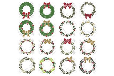 Christmas Wreath SVG in SVG/DXF/EPS/JPG/PNG • OhMyCuttables