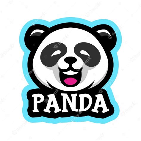 Ilustración Del Logotipo De La Mascota De Panda Vector Premium