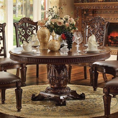 Vendome 72 Inch Round Dining Table Cherry By Acme Furniture