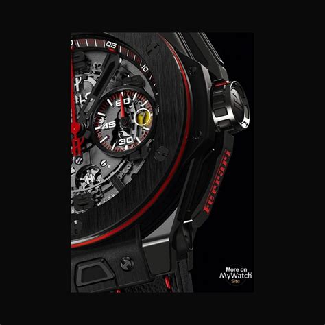 In 2011 hublot teamed up with ferrari to share the constant quest for innovation, excellence and performance and to brand its watches with the ferrari logo and the famous prancing horse. Watch Hublot Big Bang Ferrari Ceramic | Big Bang 401.CX.0123.VR