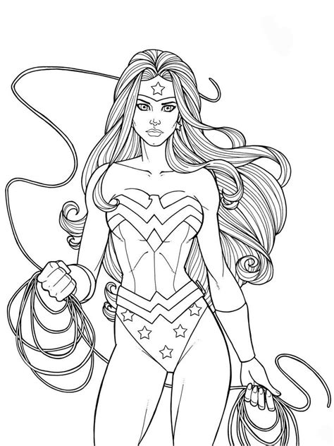 Dibujos Para Colorear E Imprimir Wonder Woman En Accion