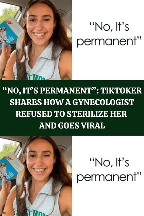 “no Its Permanent” Tiktoker Shares How A Gynecologist Refused To Sterilize Her And Goes Viral