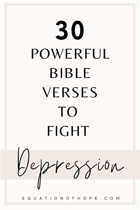 30 Powerful Bible Verses To Fight Depression Equationofhope