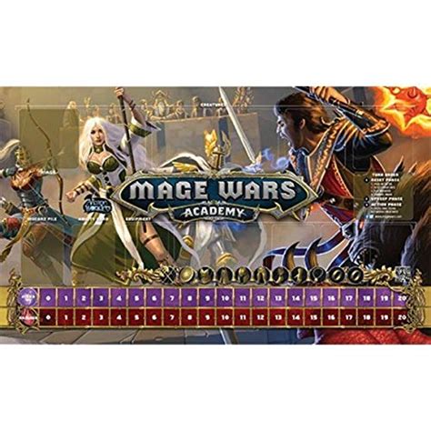 Arcane Wonders Mage Wars Academy 14 X 24 Priestess Vs Warlock Playmat