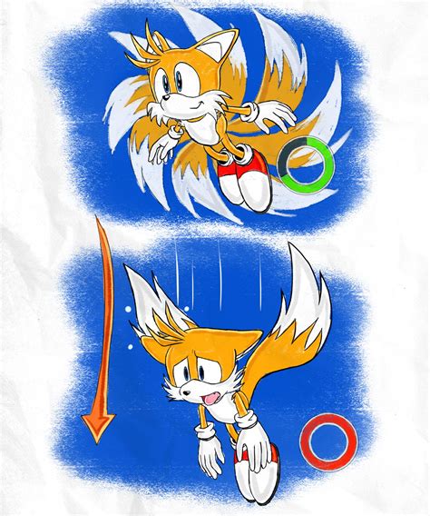 Tails Flight Gameplay Sa1 Remake Fan Concept Art By Rubyofblue On