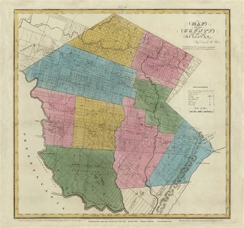 Sullivan County New York 1829 Burr State Atlas Old Maps