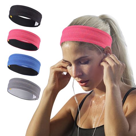 Wide Non Slip Design Sweatband Headband Hair Elastic Running Fitness