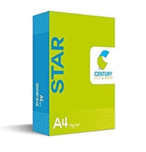 White Century Star A4 75 Gsm For Copier Paper Packaging Size 500