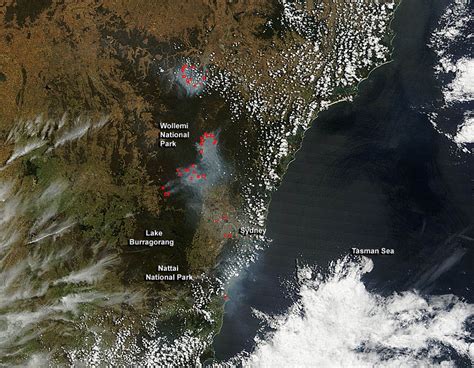 Image Many Bushfires In New South Wales Australia