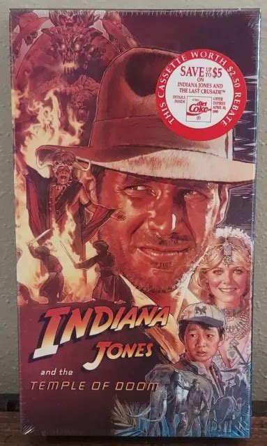 INDIANA JONES AND The Temple Of Doom VHS Paramount Sealed Watermark