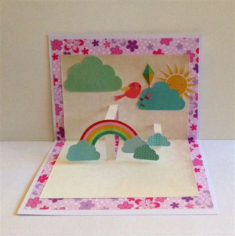 They look like toddlers made them but still! Rainbow pop up card, handmade, birthday, blank card, 3D, all occasion, kids card | Kids cards ...