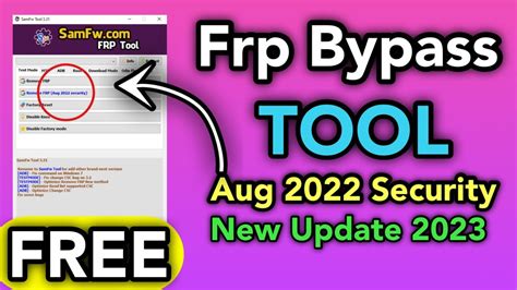 Frp Bypass Tool 2023 SamFw Tool 3 31 Remove Samsung FRP One Click