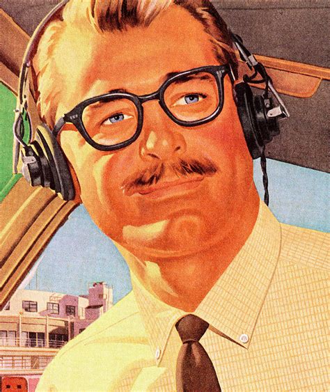 Man Wearing Headphones And Glasses Drawing By Csa Images Fine Art America