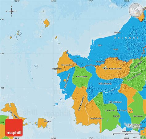 Political Map Of West Kalimantan