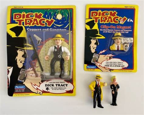 vtg dick tracy lot 4 figurines magnet coopers gangsters new playmates disney 90s ebay