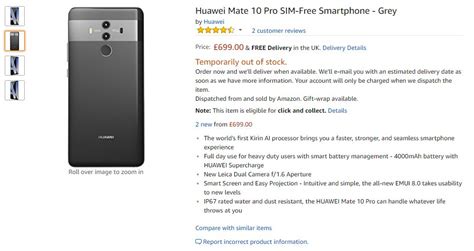 Prices are continuously tracked in over 140 stores so that you can find a reputable dealer with the best price. Huawei Mate 10 Pro Price in UK, Specifications, and ...