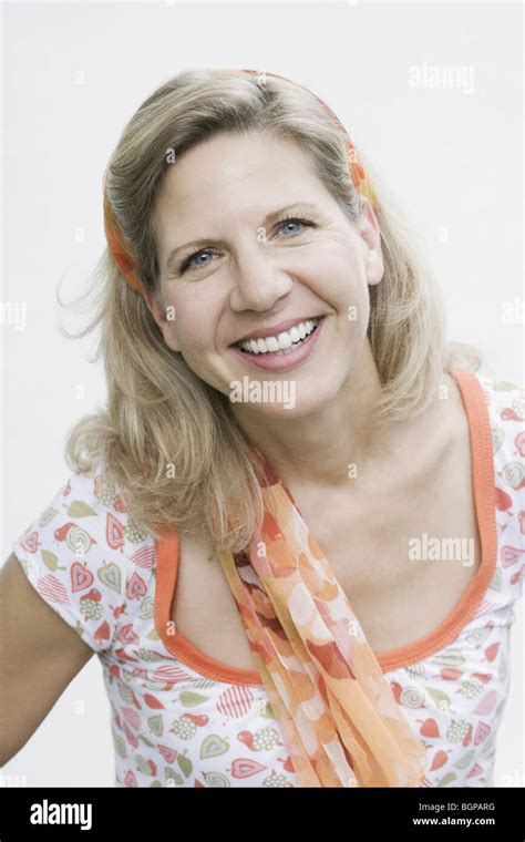 Portrait Of A Mature Woman Smiling Stock Photo Alamy