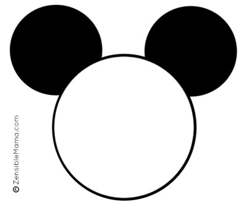 Mickey Mouse Face Template Clipart Best