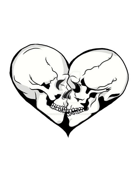 Skull Heart Tattoo By Bornangelauthor On Deviantart