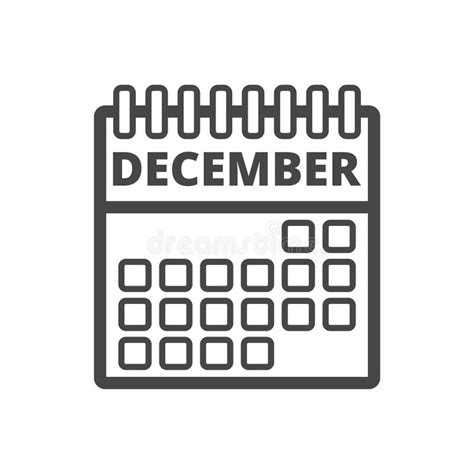December Calendar Icon Calendar Sign December Month Symbol 6 Colors