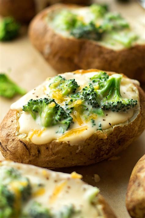 Cheesy Broccoli Stuffed Baked Potatoes Life Made Simple