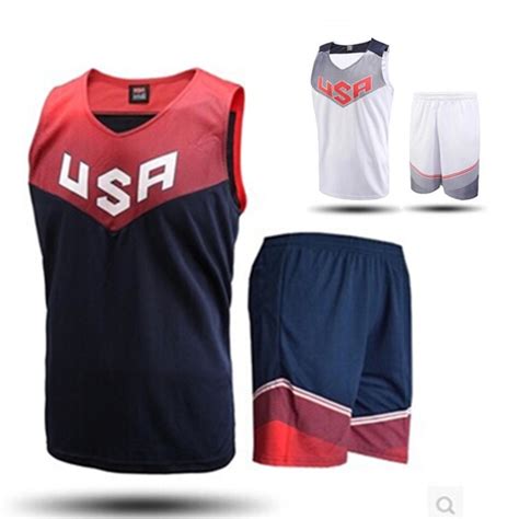 Team usa added the word basketball to their jerseys, as well as red and blue striping down the sides of the uniform. High Quality BRAND NEW US Dream Team New Mens Basketball ...